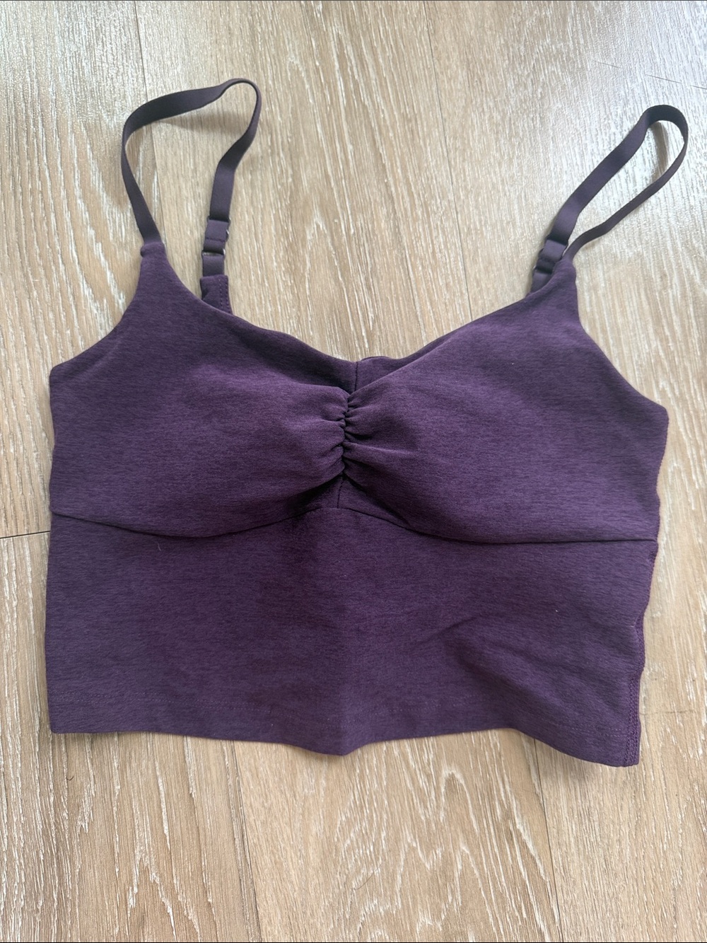Beyond Yoga Ruched Front Cami Tank - Eggplant (deep purple)